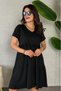 Women's Short Sleeve V-Neck Viscose Dress - 4