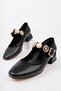 Rinna Buckle Detailed Casual Women's Shoes Black - 2