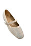 Rima Drop Stone Detailed Women's Ballerinas Beige - 5