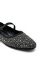 Rima Drop Stone Detailed Women's Ballerinas Black - 3