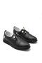 (İzlife) Genuine Leather Thermo Non-Slip Sole Casual Women's Shoes Black