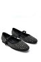 Rima Drop Stone Detailed Women's Ballerinas Black