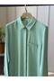 Esilastore Hidden Button Detailed Tunic Green - 2