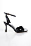 Evening Dress Single Strap Ankle Bali Patent Leather Shoes with Heel Detail - 4