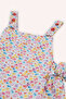 Baby Girl Floral Detailed Pink Salopet - 2