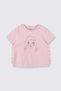 Baby Girl Printed Ruffle Detailed Pink T-Shirt