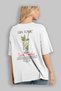 Gın Tonic Cocktail Printed Oversize T-Shirt Men Women 100% Cotton Crew Neck T-Shirt - 3