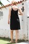 Black Pool Collar Sleeveless Tie-Up Pocket Washable Casual Woven Dress 99 55 - 2