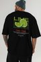 Lime Cocktail Printed Oversize T-Shirt Men Women 100% Cotton Crew Neck Tshirt - 6
