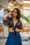 Black Patterned Blouse - 5
