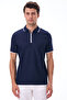 Men's Zippered Stripe Detailed Polo Neck T-Shirt - Alba - 2