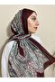 Mineleşarp Vela Pattern Soft Shawl - أحمر كلاريت - 2