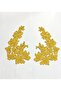 Glitter Iron-On Embroidery Applique / Large Size / Glitter Applique Set of 2 # 1