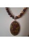 Fruit Jasper Fossil Natural Stone Handmade Short Women's Necklace - 2