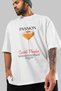 Passion Cocktail Front Printed White Oversize T-Shirt Men's Women's 100% Cotton Crew Neck T-Shirt - 4