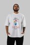 Blue Lagoon Cocktail Front Printed White Oversize T-Shirt Men's Women's 100% Cotton Crew Neck T-Shirt - 6