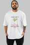Margarita Cocktail Front Printed White Oversize T-Shirt Men's Women's 100% Cotton Crew Neck T-Shirt