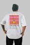 Tiki Mai Tai Cocktail Back Printed White Oversize T-Shirt Men Women Cotton Crew Neck T-Shirt
