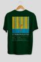 Cosmopolitan Cocktail Back Printed Green Oversize T-Shirt Men Women Cotton Crew Neck T-Shirt - 2