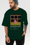 Kamikaze Cocktail Front Printed Green Oversize T-Shirt Men Women Cotton Crew Neck Tshirt - 6