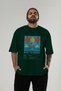 Mary Pickford Cocktail Front Printed Green Oversized T-Shirt Men Women Cotton Crew Neck Tshirt - 5