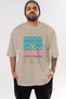 Cuba Daiquiri Cocktail Pre-Printed Beige Oversize T-Shirt Men Women Cotton Crew Neck Tshirt