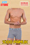 Men's Boxers 6 Pack 100% Cotton Combed Cotton Suitable for Daily Use Grey-Black - 2
