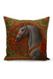 Classic Horse Series Double Sided Digital Printed Set of 3 Throw Pillow Covers (Horse) - 2