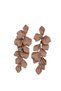 Women's Long Colorful Petal Crown Leaf Dangle Earrings - 3