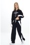 Girl's 100% Cotton Hooded Snap Detailed Bottom & Top Tracksuit Set-179 - 5