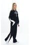 Girl's 100% Cotton Hooded Snap Detailed Bottom & Top Tracksuit Set-179 - 2
