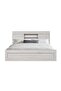 Tisley 150x200 Queen Bed with Storage - Light Oak/White Faux Marble L216.4xW158.5xH100cm - 2