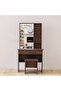 Gamorah 180X200 King Bed Set+1 Nightstand+Dresser/Mirror & Stool-Columbia Dark Brown - 8