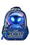 Mu5904 Robot Primary School Backpack Set of 3 [School Bag + Lunch Box + Pencil Case) - 3