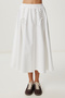 Lacing Detailed Flared Woven Skirt Lfg0042 White - 3