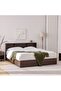 Gamorah 180X200 King Bed Set+1 Nightstand+Dresser/Mirror & Stool-Columbia Dark Brown - 2