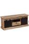 TV Cabinet with 2 Sliding Doors Solid Mango Wood 110x30x45 cm - 4