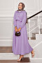 Side-Tie Half Button Detailed Dress Lilac