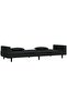 2-Seater Sofa Bed with Two Pillows Black Velvet - 2