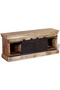 TV Cabinet with 2 Sliding Doors Solid Mango Wood 110x30x45 cm - 7