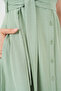 1677 Full Length Buttoned Belted Dress - E.Green - 5