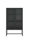 Highboard Black 80x35x135 cm Steel and Tempered Glass - 4