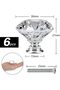 6 PCS Cabinet Knobs with Screws, 30mm Drawer Handles Crystal Glass Diamond Shaped Cupboard - 5