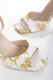 Kinu Special Design Patterned Silk Satin Heeled Shoes - 2