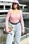 Women's Pink Front and Back Deep Low-cut Collar, Regular Cut, Anti-Sweat, Cotton Combed Blouse - 2
