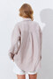 Modal Fabric, Straight Cut, and Long Sleeve Shirt. Comfortable Fit - Soil |   Mkes168262-1 - 5
