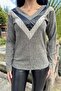 Khaki & Anthracite Leather Contrast V-Neck Camisole Sweater - 5