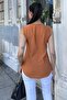 Women's Tile Thick Strap, Square Neck, Loose Linen Blouse - 5