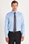 Men's Slim Fit Premium Lycra Cotton Satin Blue Shirt - 4