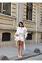 Women's Belted Ruffled Mini Satin Loose-Fit Chic Dress
